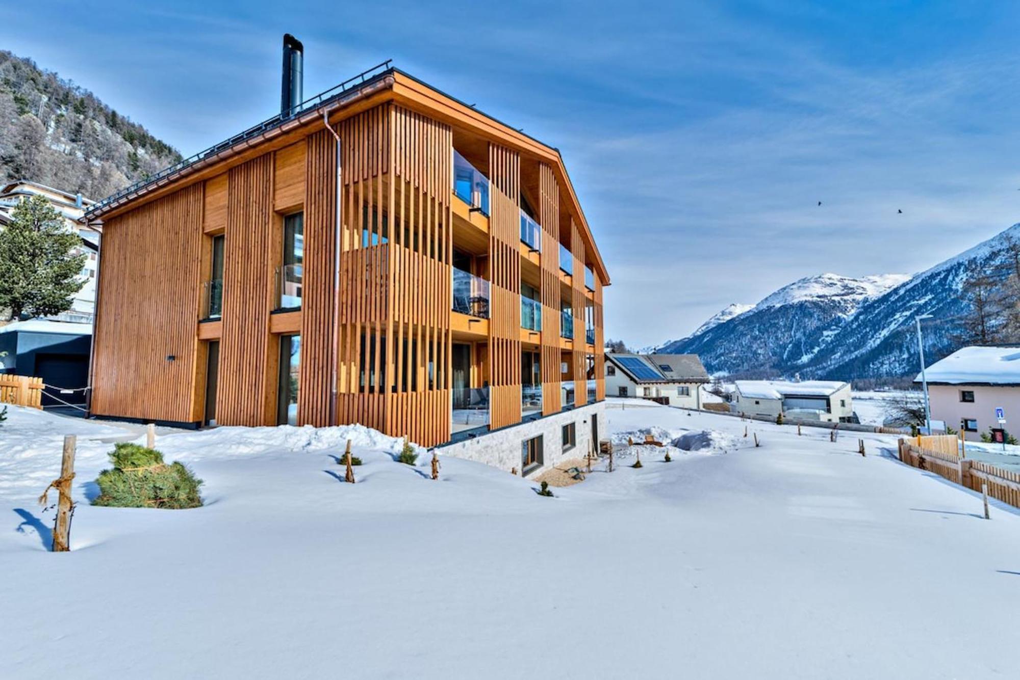 Ferienwohnung Chesa Muntanella - Samedan Exterior foto